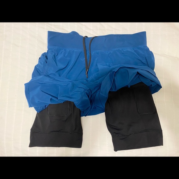 Mens Large Lululemon T.H.E Short With Liner Blue - Picture 4 of 4